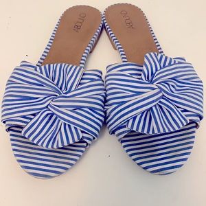 Blue stripe sandals